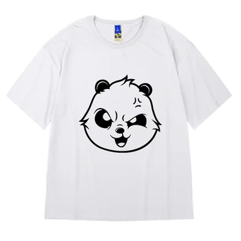 Kineski Stil Oversize Majica Street Bf Stil Veliki Veličina Pamuk Masti Trend Panda S kratkim rukavima Muškarci i Žene Trend