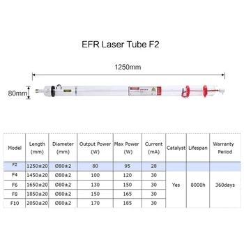 LASERPWR wholesale HY-ES100 CO2 laser power supply+EFR-F2 glass tube Set match for 80w-120w laser cutter/engraver machine