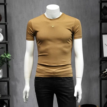 2020 Velika Proljetna Design Ljetna Nova Moda Muška majica okruglog izreza Ravnici majice kratkih rukava 4XL 5XL Crno Bijeli 6666