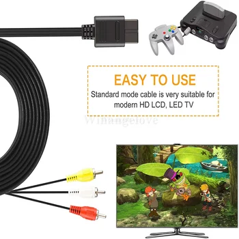 1000pcs 1.8 M Za Nintendo 64 Audio TV Video Kabel AV Kabel RCA Za Super Nintend GameCube SNES i N64 Game Cube Pribor