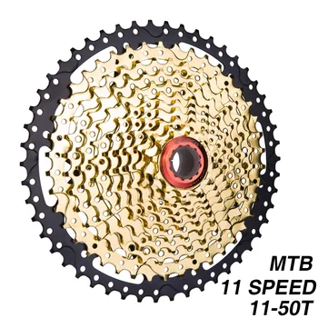MTB 11 Brzina 11-50 T Crno Zlato Kazeta 11 S Golden Širok Omjer Bicikl Freewheel Mountain Bike Zamašnjak Za XO1 XX1 M9000 M8000 SLX