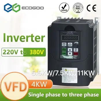 4kw 220v single phase input 400v 415v 3-phase AC output Frequency Inverter & Pretvarač ac drives /frequency converter