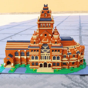 Lezi 8033 World Architecture USA Harvard University School Model Mini Diamond Blocks Bricks Building Toy for Children Kid Gifts
