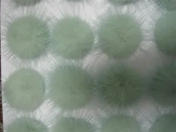 Besplatna dostava!!!! DIY jewelry findings-30 mm light green color mink fur ball/can select you need color