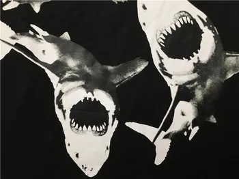 Muški Nova Novost 19ss gospodin Vruće Morski pas Zube Majice t-Shirt Hip-Hop Skateboard Ulica Pamučne Majice T-Top kenye #G14