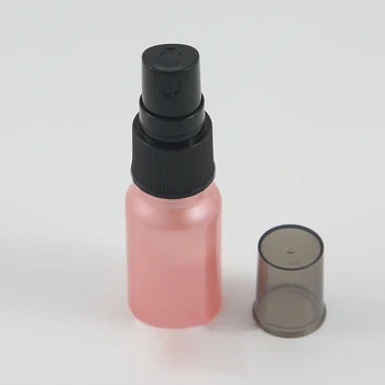 50шт veleprodaja 10 ml ružičasta Stakla putovanja višekratnu upotrebu prazan kontejner parfema s crnim plastičnim pištoljem,mini-staklena bočica parfema