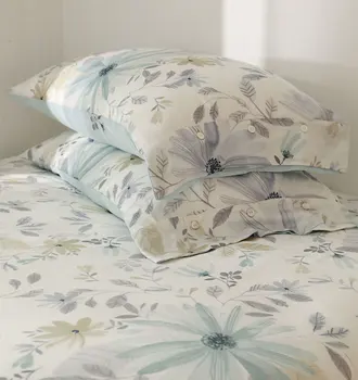 Пасторальный elegantni cvjetni komplet posteljinu,plava francuski cvjetni blizanac potpuna kraljica kralj tekstila za domaćinstvo krevetu jastučnicu deka