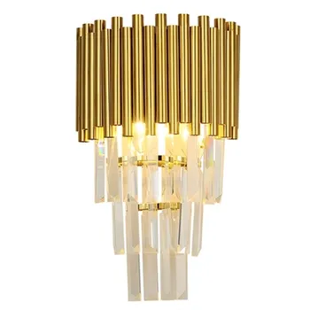 Luksuzni zlatni zidne lampe moderna kristal bra AC110V 240V Kristall-Wandleuchte dnevni boravak spavaća soba led svjetla
