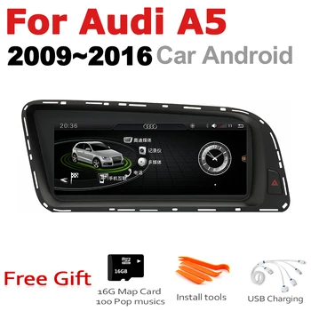 Auto radio 2 din GPS Android Navigacija za Audi A5 8T corporation, 8f 2009~2016 AUX Stereo multimedijalni ekran osjetljiv na dodir originalni stil