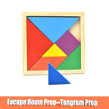 Escape Room Prop Tangram Props to Control 12V Magnet Lock Room Escape Igra Puzzle