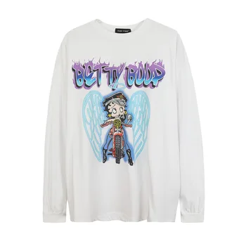 UNCLEDONJM anime odjeća oversize majica harajuku Crtani grafički retro majice t-shirt hip hop punk odjeća majice t