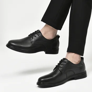 Modeliranje Muške Poslovne Cipele čipka-up, Modni Oxfords u Retro stilu, Klasične Formalne Cipele Od prave kože, S oštrim Vrhom, Zapatos Hombre