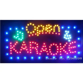 CHENXI Led Karaoke Shop Open Signs 24X 13 Inch Running LED Neon Light Sign