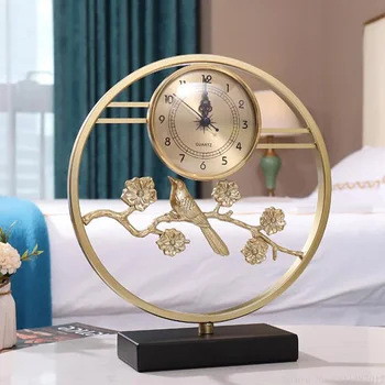 Novi kineski stil desktop sat dnevni boravak sat uređenje doma moda stolni satovi su smješteni čistog bakra uređenje doma