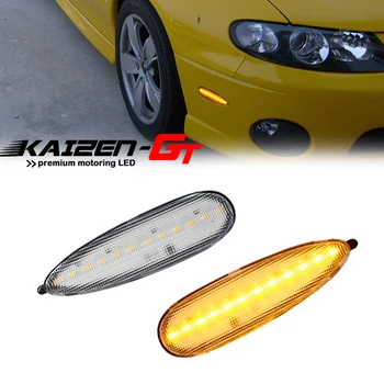 Dimljeni / Prozirna Leća Amber LED Auto-Prednji Branik, Bočne Marker Pokazivači Smjera Za 2004-2006 Pontiac GTO Fender Flare Svjetla 12V