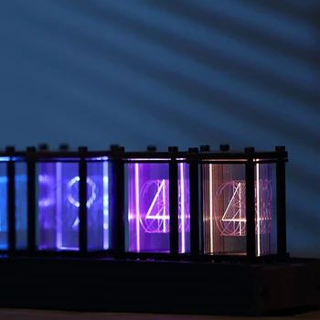 Nixie Glow Tube Clock DIY Kit Desktop Sat Drveni, Metalni, Kreativna Digitalni Sat RGB Elektronski Sat Stolni Ukras Ideje Poklona