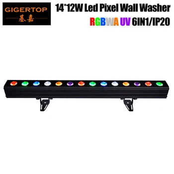 Gigertop 14 x 12W RGBWAP 6 Color DMX LED Light Tube DMX Single Control Studio Stage Lighting No Waterproof Indoor Clear Objektiv