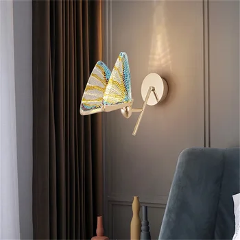 OULALA Nordic Kreativni Leptir Zidne Svjetiljke Svjetiljke Moderne Led Žarulje Svjetiljke za Uređenje Doma
