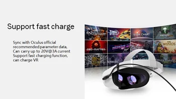 Pogodan za Oculus Link USB-C Steam VR Quest/2 Type-C 3.1 Kabel za prijenos podataka Lakat