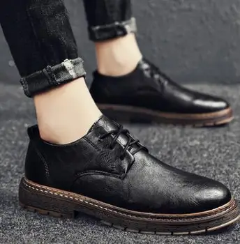 Japanska korejska muška godišnja poslovna модельная kožna obuća Muška casual cipele u britanskom stilu 2021 nova moda mladih proljeće i jesen