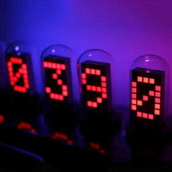 RGB Nixie Glow Tube Clock LED Electronic Desktop Desk Clock Creative RGB Table Clocks Digital Watch WiFi DIY Retro Poklon Ideje