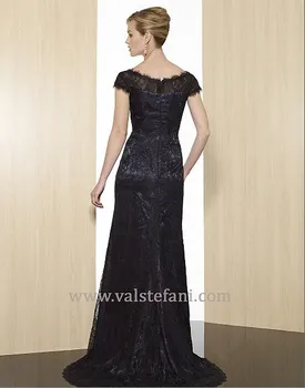 Besplatna dostava 2016 novi dolazak maxi za žene dizajn vestidos de fiesta duga haljina kape rukava čipka elegantne večernje haljine