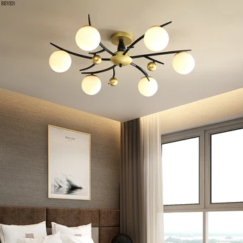Dnevni boravak lampa skandinavski stil jednostavan, moderan kreativni stropna svjetiljka Američka spavaća soba žarulja led 2019 nova lampa