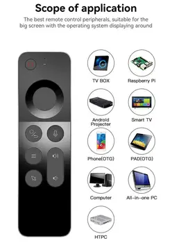 W3 Wireless Air Mouse Ultra-thin 2.4 G IR Učenje Smart Voice Remote Control With Gyroscope & Full Keyboard For Android Tv Box