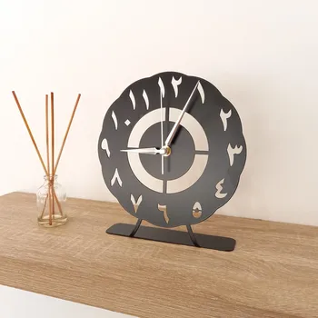 Desktop sat, Moderne i Geometrijske Sat, Društvene Metalni Sat, sat Stolni, Sunce Crni Arapski Broj