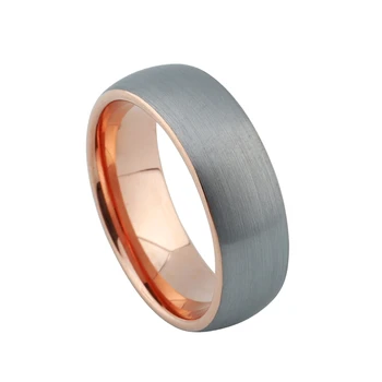 Veleprodaja prilagođene volfram prsten comfort 18k rose gold plated wedding rings za muškarce i žene