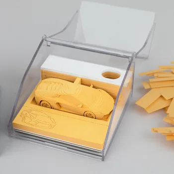 Kreativni Dar DIY Ručni Suza Gradijent Post It Napomena Ukras Lamborghini Automobil Navoj Na Papiru Model 3D Notepad