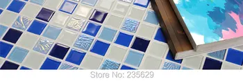 Besplatna dostava, kristalna staklene mozaik pločice,mozaik pločica za kupaonicu, Plavi mješoviti boja, 30 cm*30 cm Ukras kuće mozaik pločice