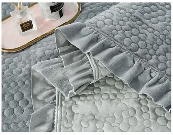 Плюшевое Poplun Kit 3PCS Prekrivač za krevet Jastučnicu King Size Crystal Baršunasto Veo Mekana Deka za Bračni Krevet