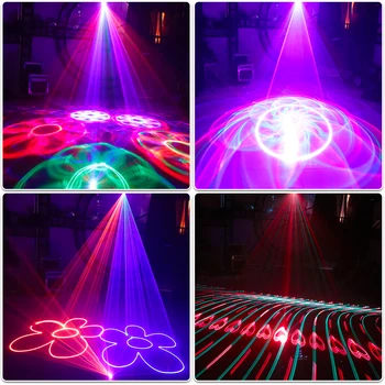 1.5 W RGB 12IN1 Uzorak Laser Light Animation Laser Projector Outdoor DJ Disco Stage Effect Lighting Scanning Beam Bar Party Lamp