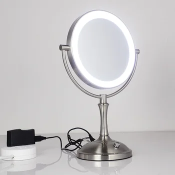 Touch dimmer LED ogledala za šminkanje s pozadinskim osvjetljenjem 3X up ogledalo Europski stil dvostrano ogledalo za kadu