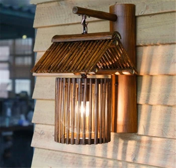 Stare kineske antičke bambus umjetničke zidne svjetiljke kreativni пасторальный jednostavan prolaz zidne lampe Restoran farm hotel je Zidna Lampa Svjetlost