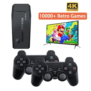 ACEPRIL New 4K HD Retro Video Game Console 2.4 G Double Wireless Controller For PS1/GBA Classic Retro TV Game Console 10000 Games