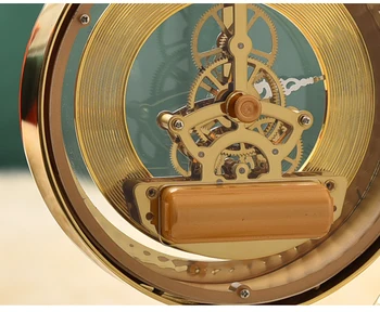 Luksuzni Zlatni Sat Stolni Bakar Kreativna Jednostavne Desktop Sat Ptica Mehanički Pogon Moderan Dizajn Reloj Mesa Home Decor AC50TC