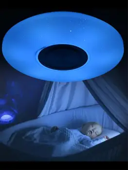 110V/220V 36W 40CM Stropna Svjetiljka Bluetooth Music Remote Control Stropna Svjetiljka Volume Control APP Lamp For Children Sleeping
