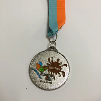 Medalju sportove выгравированная s izrađeni po mjeri brojem u srebrnoj boji sa izrađeni po mjeri trakom--250pcs