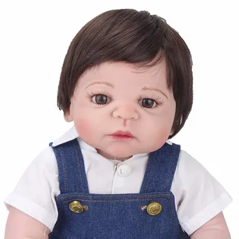 NPKDOLL 22 cm 55 cm Cijelog Tijela Silikon Reborn Baby BOY Lutke Žive Realan Pravi Lutke, igračke dar boneca reborn menino