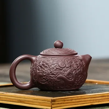 Xianglong Xishi Pot Reljefni Čaj Zisha Teapot Yixing Unikatni Pot Kung-fu Teaware Purple Clay Drinkware For Green Puer