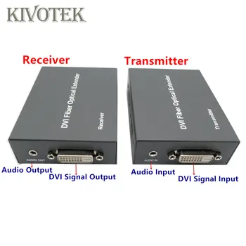 HD1080p DVI Extender Pošiljatelj Slanje/Primanje DVI+Audio Signala na Одномодовому Волоконному Kabel 2 km LC Priključak Za video NADZOR Besplatna Dostava