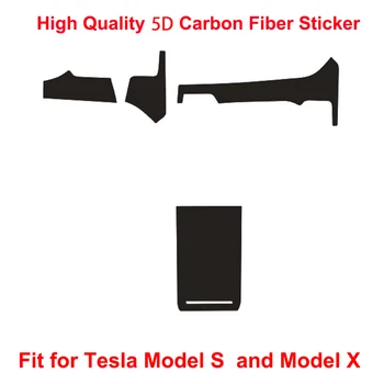 Za Tesla Model S-Model X 5D Naljepnica Od Karbonskih Vlakana Auto Kućište Mjenjača Držač Čaše Vode Ploču Okvir Poklopac Završiti Automobil Stil