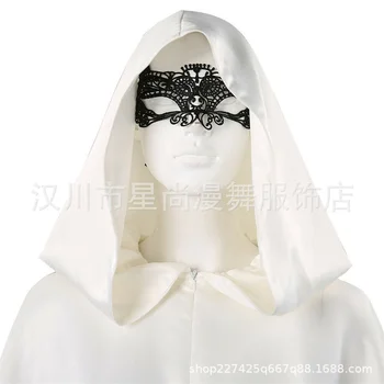 Novi Dolazak Cruella Косплэй Plašt Odijelo Bijelo Cruella Haljina Halloween Karneval Večernje Odijelo