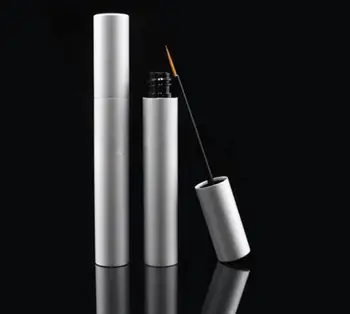 300pcs 3.5 ml Eye Liner Packaging Pen Eyelash Growth Liquid Tube Empty Silver Lip Liner Pen Eyeliner Bottle with Thin Brush SN