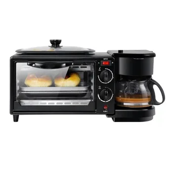 Stroj za doručak kućanski mali višenamjenski 3 u 1 pećnica prženje pečenje stroj aparat za kavu