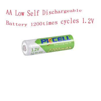 16Pcs/4Pack PKCELL 2200mAh NIMH 1.2 V AA baterija baterija baterija baterija Baterija Za kamere od 8-solt Battery-charger za NIMH/NICD AA/AAA