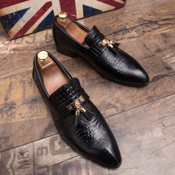 Papuče Muške Cipele Kićanka Gospodin Visoke Kvalitete Luksuzni Oxford Brand Otporan Na Habanje Kožne Formalne Pozivnice Za Muškarce