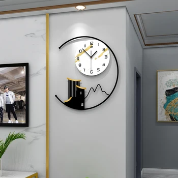 Dnevni boravak Zidni Sat Spavaća soba Moderan Dizajn Minimalistički Zidni Sat 3d Light Nordic Kvarc Reloj Odnosu Soba Dekor HX50NU